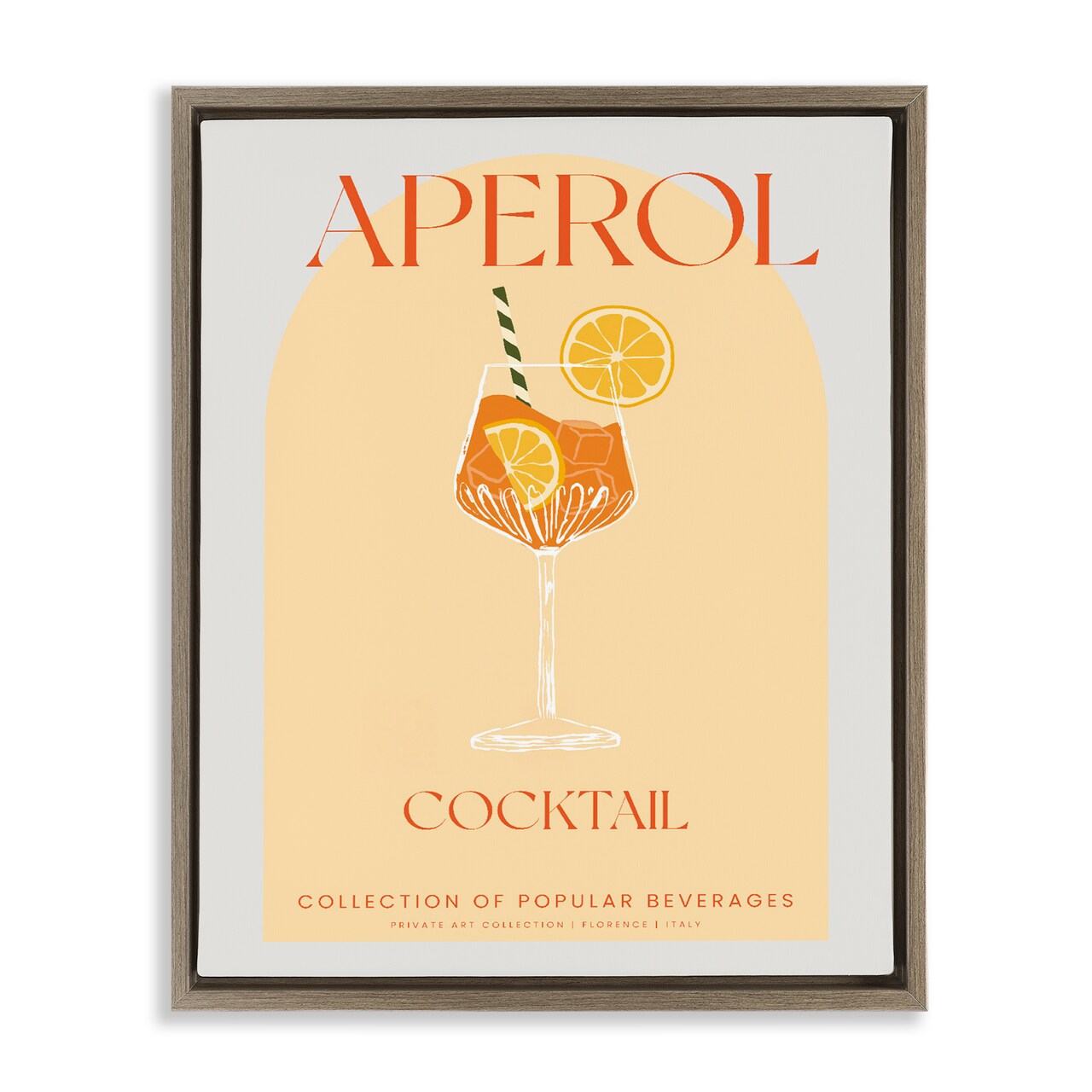 Stupell Industries Stylish Retro Aperol Cocktail Floating Frame, design by Lil' Rue